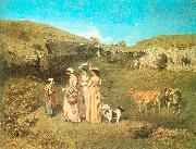 Courbet, Gustave The Young Ladies of the Village oil painting picture wholesale